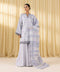 3 Piece - Embroidered Cotton Satin Suit